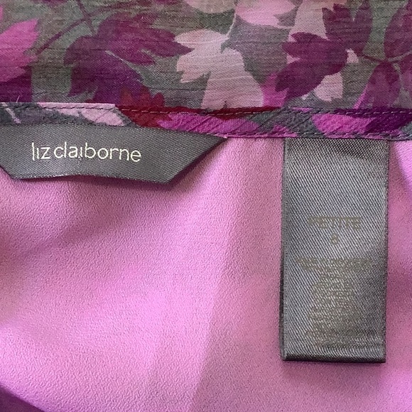 ⭐️HP⭐️LIZ CLAIBORNE Floral Blouse - Picture 3 of 15